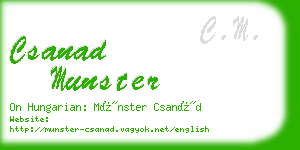 csanad munster business card